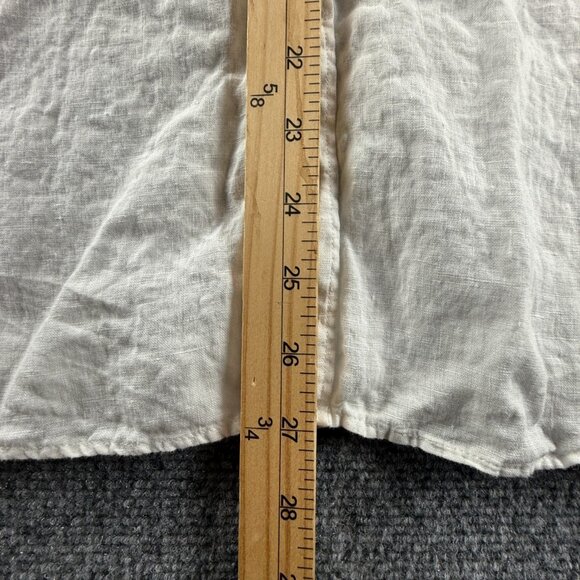 Todd Snyder White Button Up Shirt Men Short Sleeve All Linen Small Portugal - Picture 7 of 15